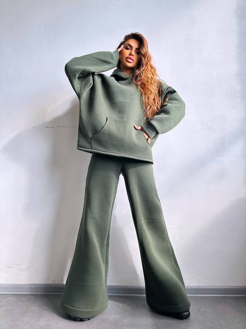 Damen Cooles Oversized Hoodie und weite Freizeithose Krohn-e