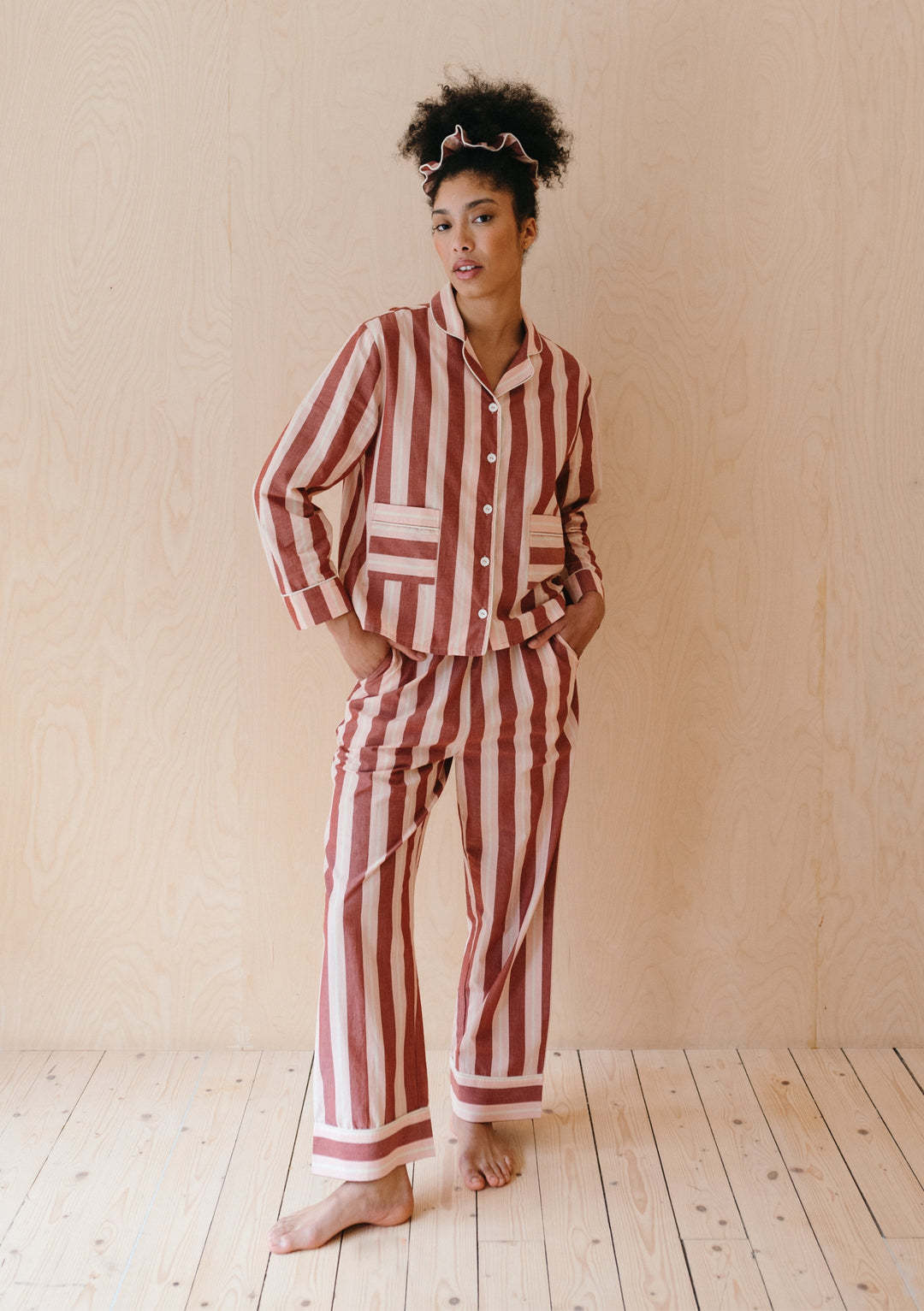 Damen Pyjama-Set mit modischem Streifenmuster Krohn-e