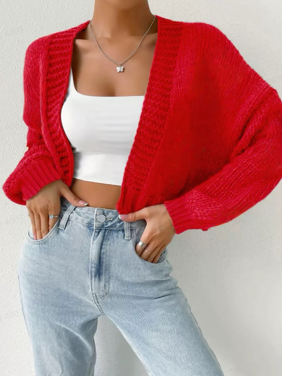Damen Strukturierter Strick-Cardigan mit lässigem Schnitt Krohn-e