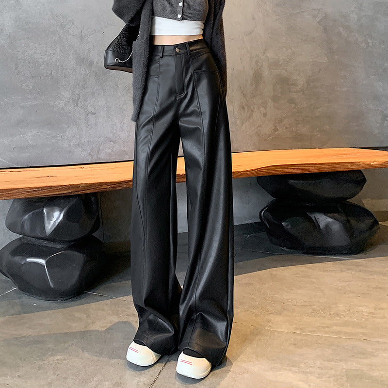 Violette elegante weite Hose