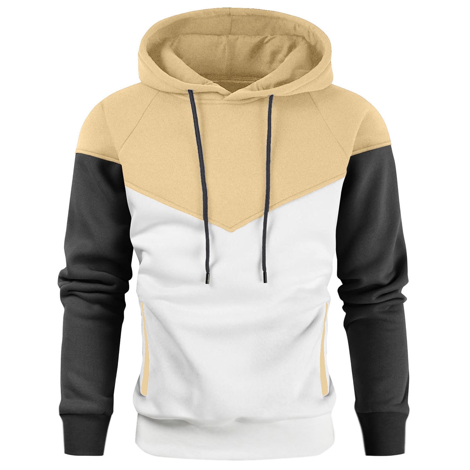 Herren modischer Hoodie mit innovativem Patchwork-Design Krohn-e