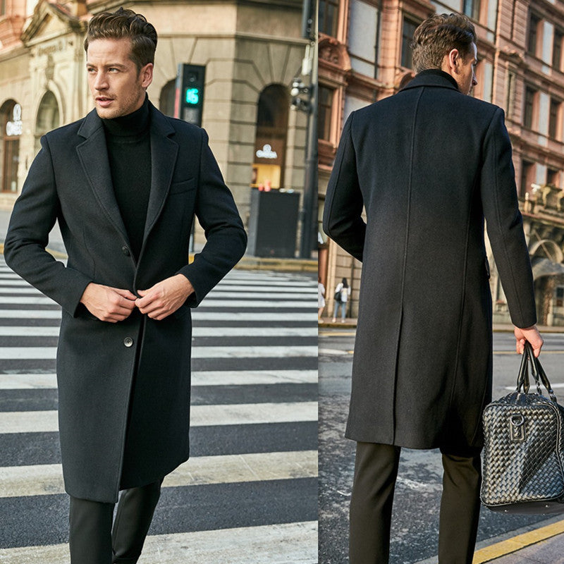 Herren eleganter Übermantel mit schmalem Schnitt und modernen Details Krohn-e