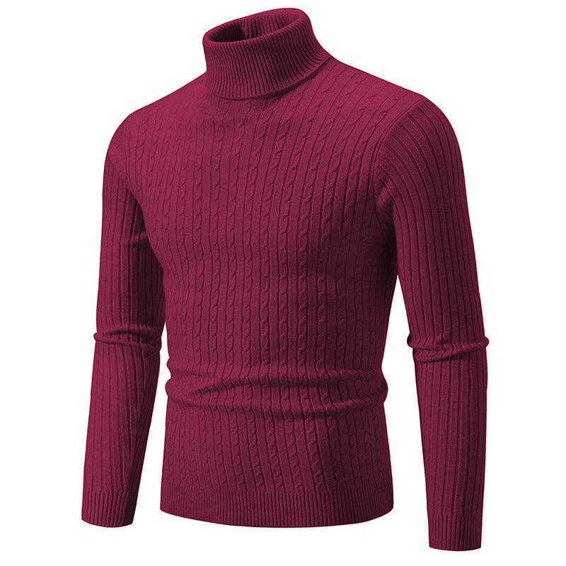 Herren Rollkragenpullover mit strukturiertem Kabelstrickdesign Krohn-e