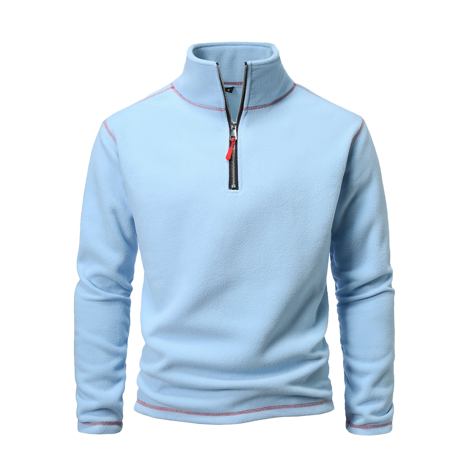 Herren Fleecepullover mit hohem Kragen und halbem Reißverschluss Krohn-e