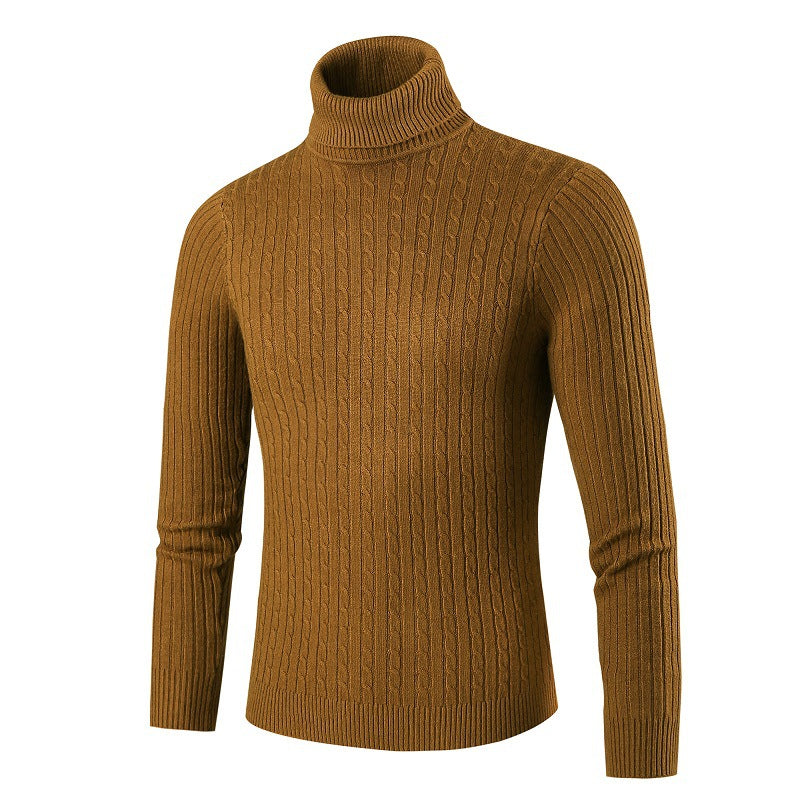 Herren modischer Rollkragenpullover aus strukturiertem Strick Krohn-e