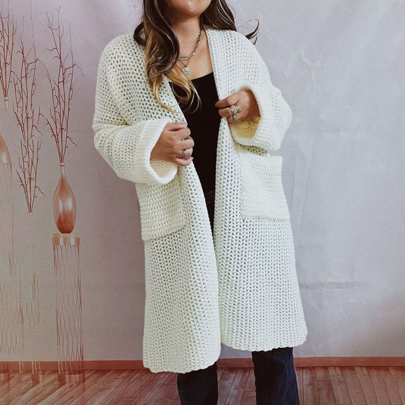 Krohn-e | Einfarbige Strickjacke