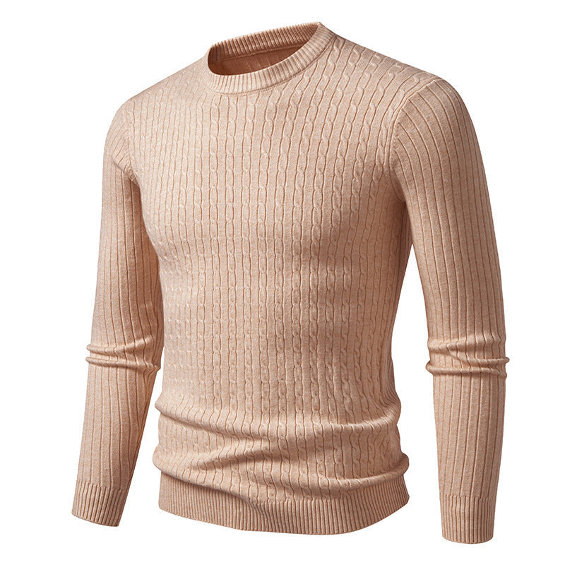 Herren Grobstrickpullover mit elegantem Zopfmuster Krohn-e