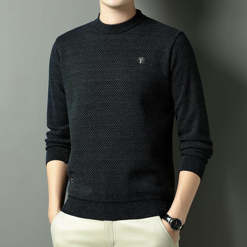 Herren Strukturierter Pullover mit Rundhalsausschnitt und hochwertiger Stricktextur Krohn-e