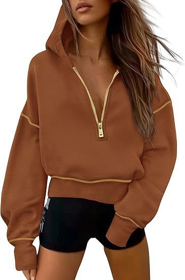 Damen Modischer Kapuzenpullover mit durchgehendem Reißverschluss Krohn-e