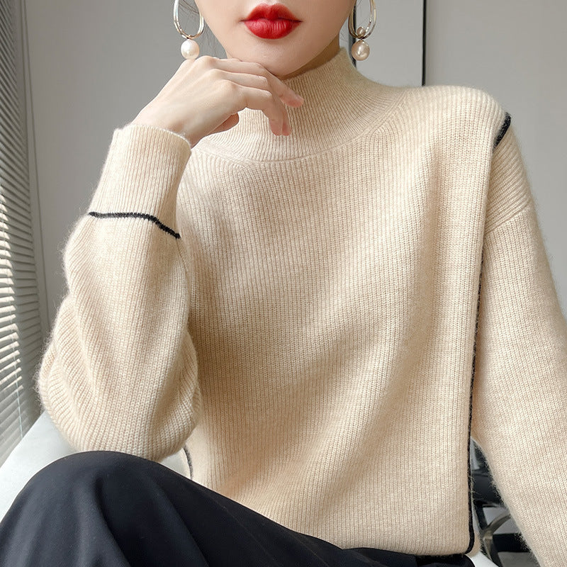 Krohn-e | Eleganter schlichter Rollkragenpullover