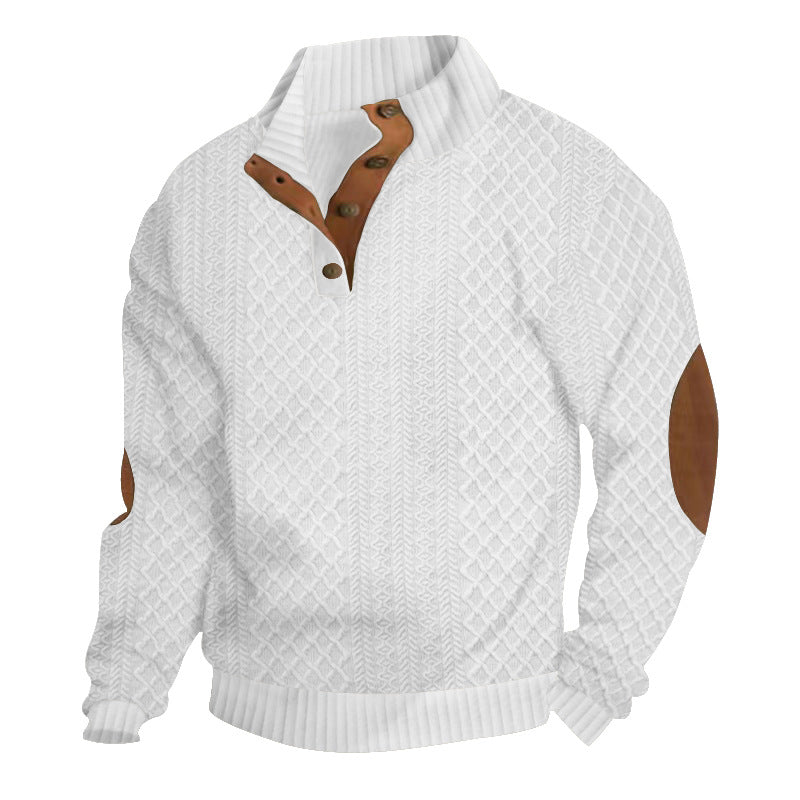 Herren Sweatshirt mit strukturiertem Strickmuster details Krohn-e