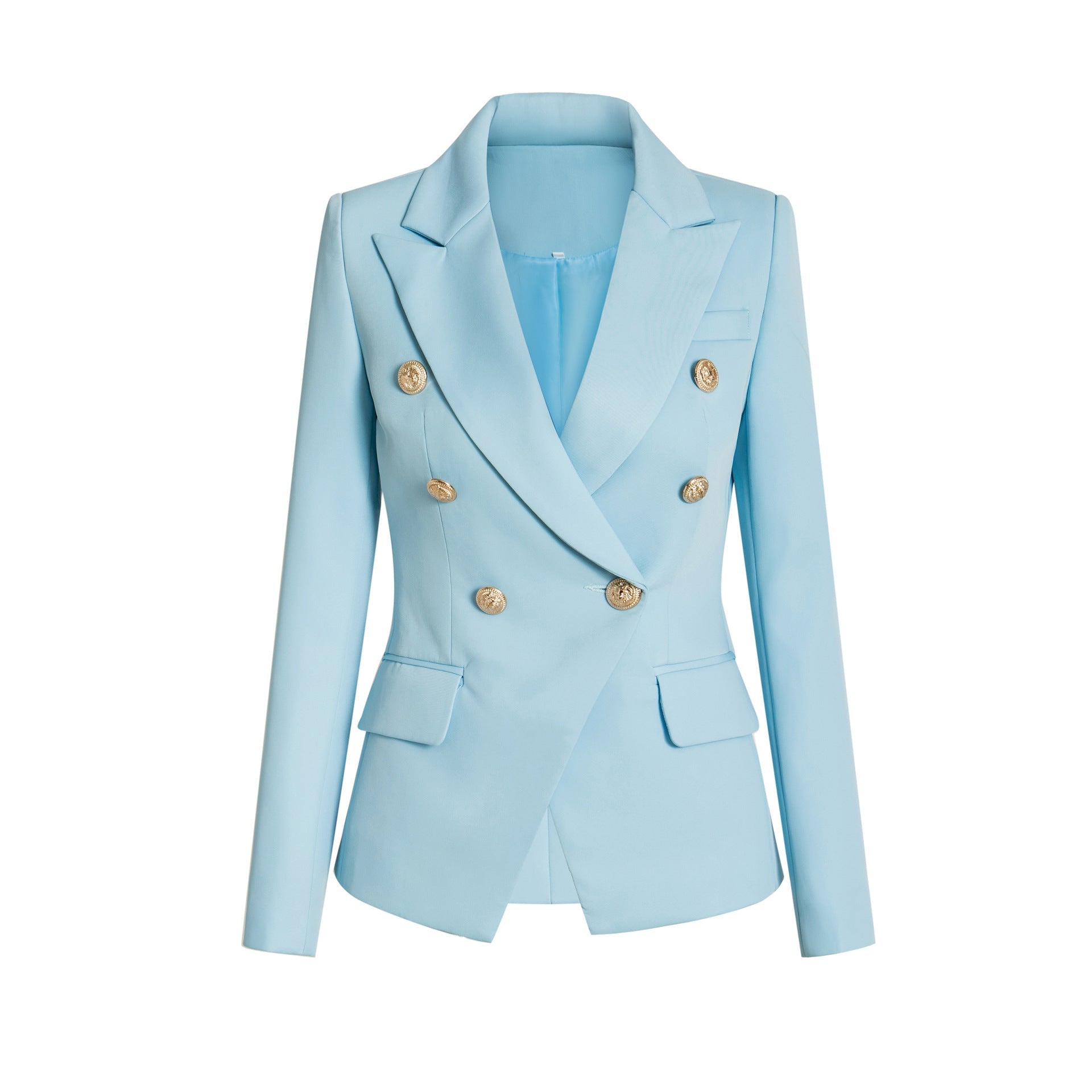 Damen Elegante Doppelreihige Blazerjacke mit goldenen Knöpfen Krohn-e