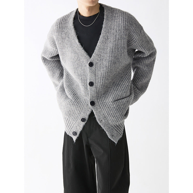 Herren Grobstrickjacke mit praktischen Taschen und stylischem Design Krohn-e