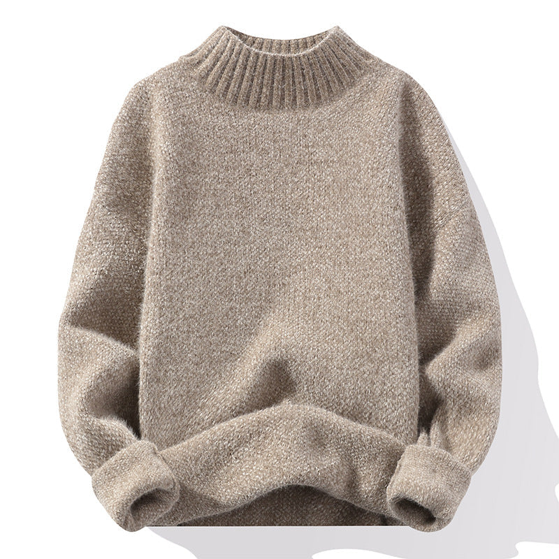 Damen Hochwertiger Rippstrickpullover mit hohem Kragen und lässigem Schnitt Krohn-e