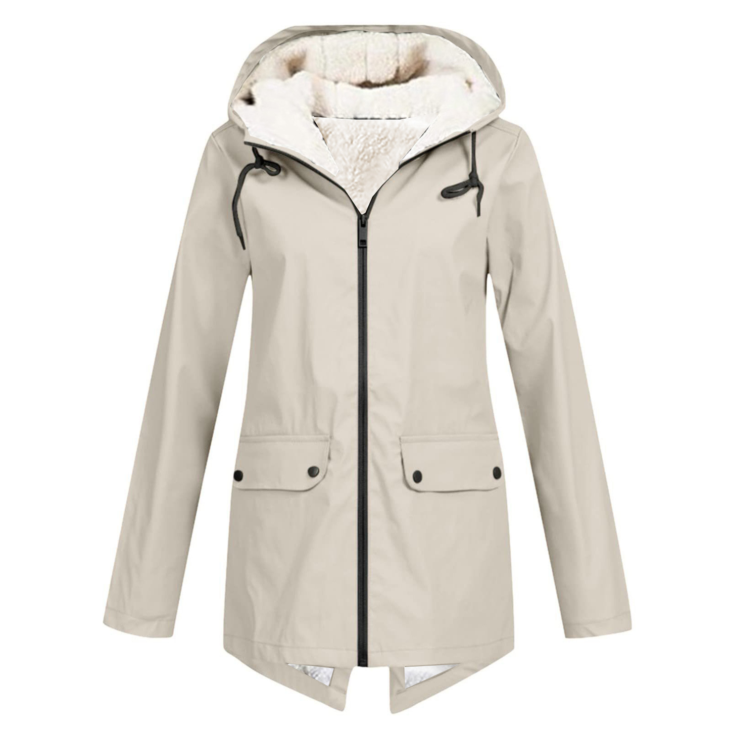 Krohn-e | Damen Winter Wasserdichter Trenchcoat Mit Kapuze