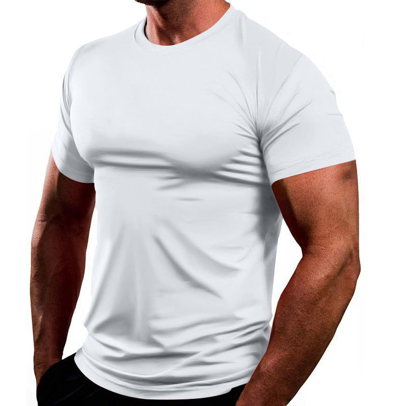 Herren Sportliches Basic T-Shirt aus atmungsaktiver Baumwolle Krohn-e
