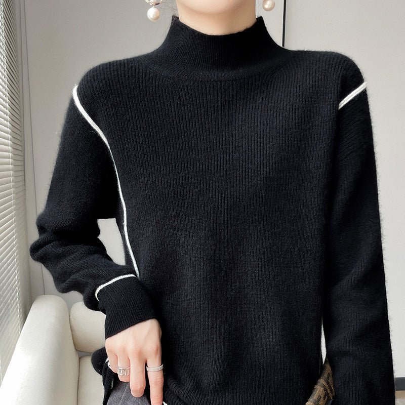 Krohn-e | Eleganter schlichter Rollkragenpullover