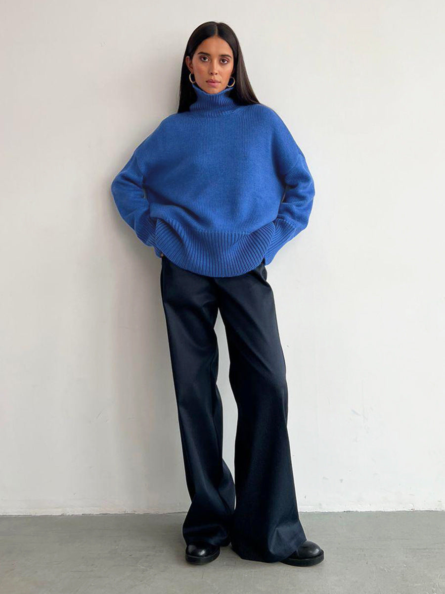 Damen Kuscheliger Rollkragenpullover aus hochwertiger Baumwollmischung mit lockerer Passform Krohn-e