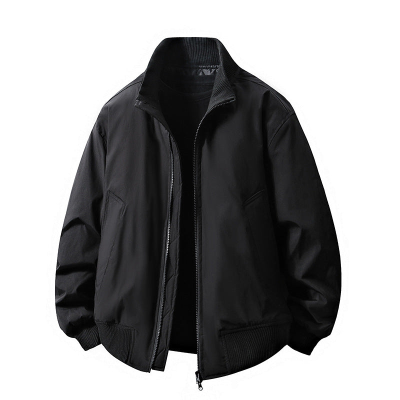 Herren Übergangsjacke mit hohem Kragen und praktischen Eingrifftaschen Krohn-e