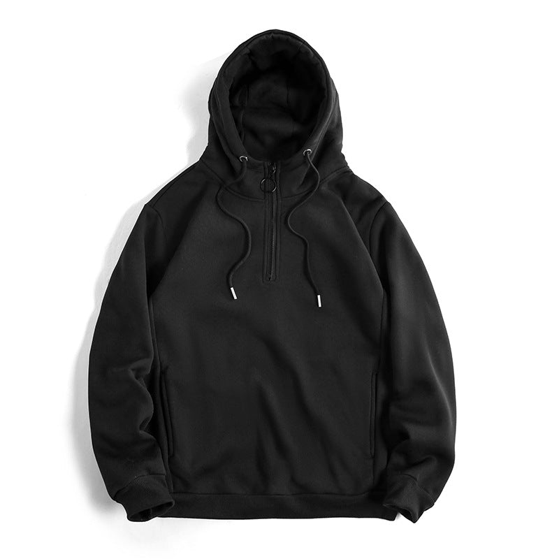 Damen Modischer Kapuzenpullover mit halbem Reißverschluss und weichem Innenfutter Krohn-e