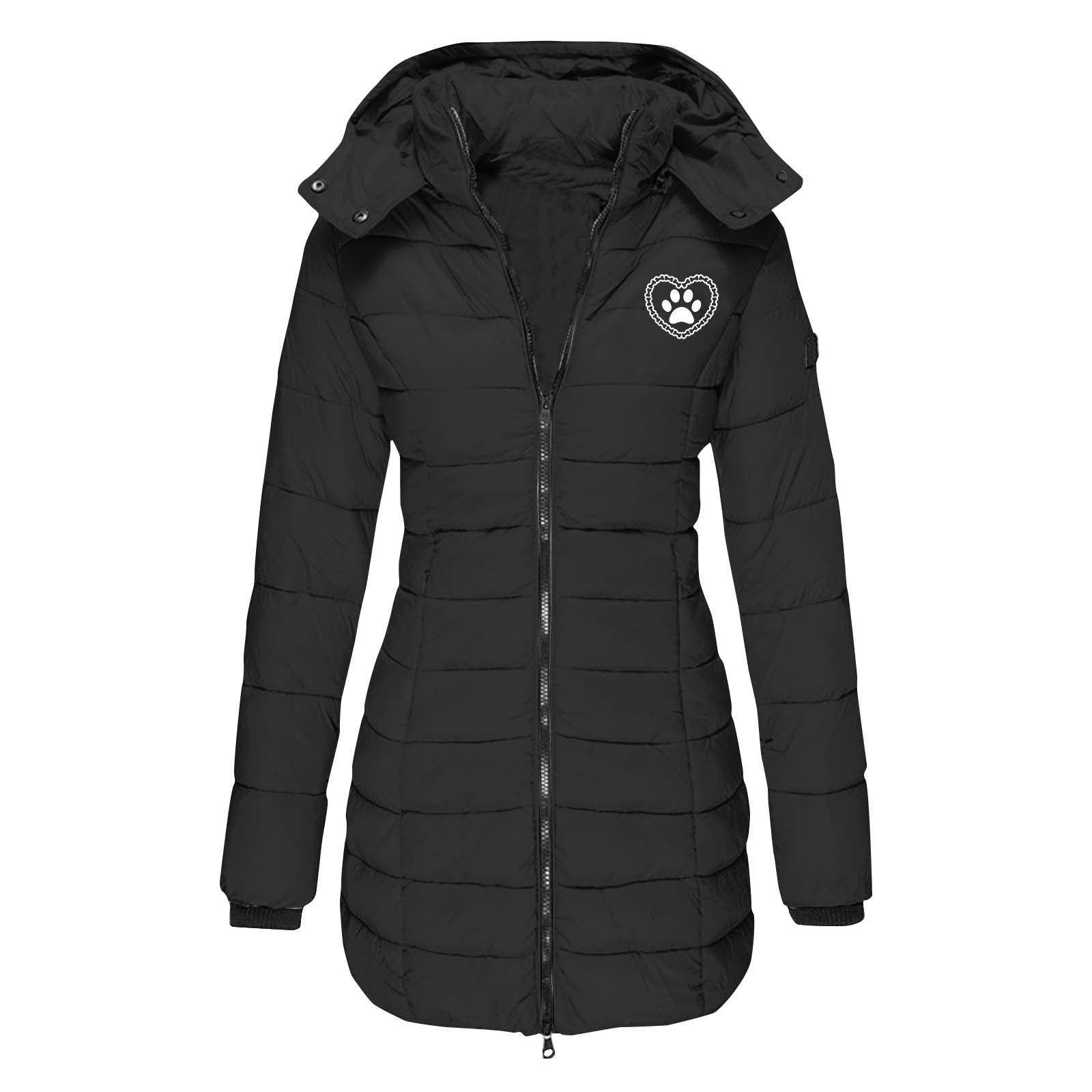 Damen gefütterte Übergangsjacke mit abnehmbarer Kapuze Krohn-e