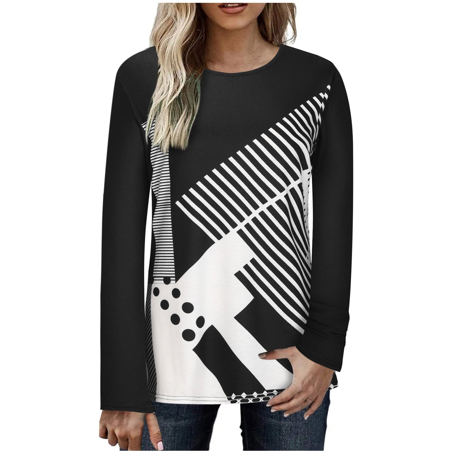 Fudus: Elegantes Langarm-Shirt mit Print