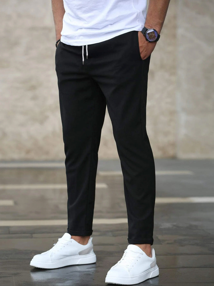 Bas | Herren Chino Hose Slim Fit Tunnelzug Elastisch