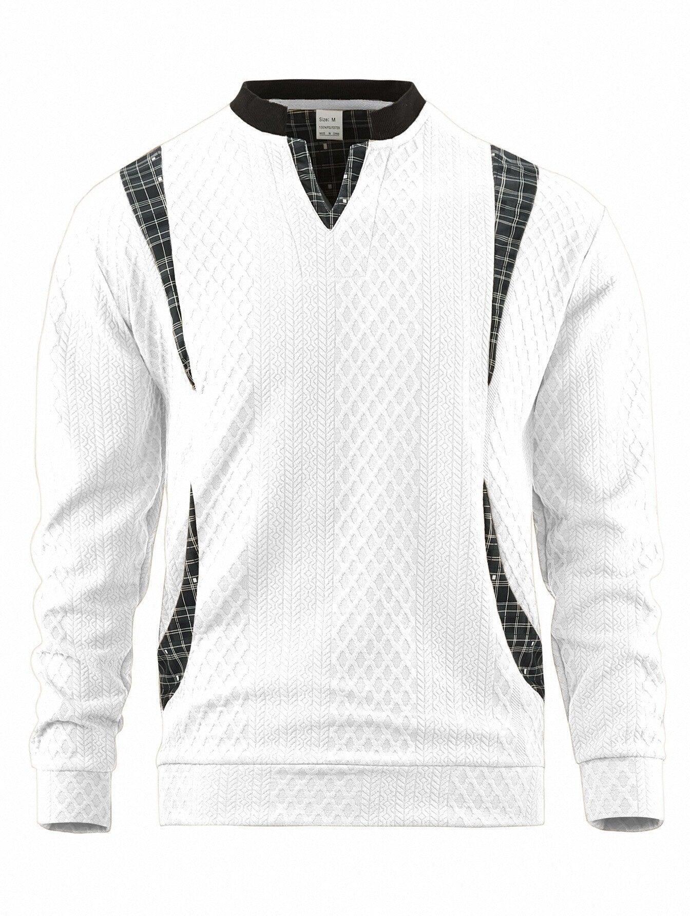 Herren Strickpullover mit modischen Karoelementen Krohn-e