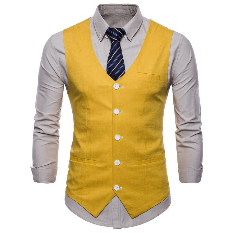Herren elegante Anzugweste mit praktischen Taschen und detailliertem Design Krohn-e