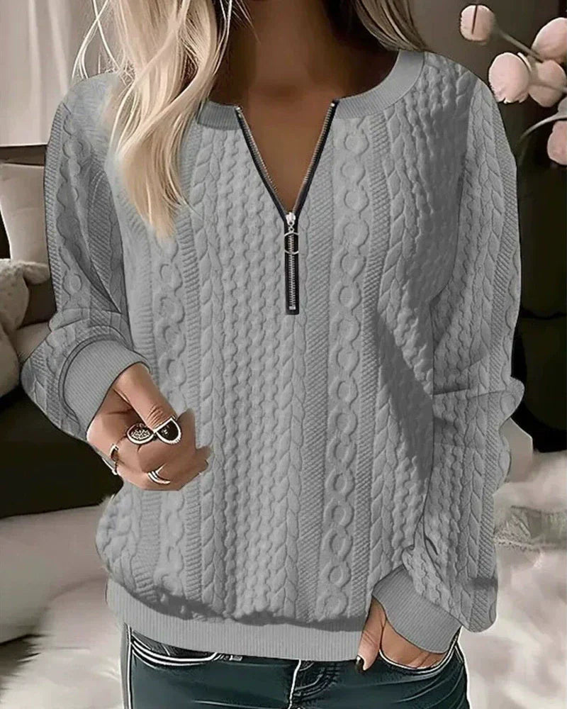 Krohn-e | Reißverschluss Sweatshirt Freizeitkleidung
