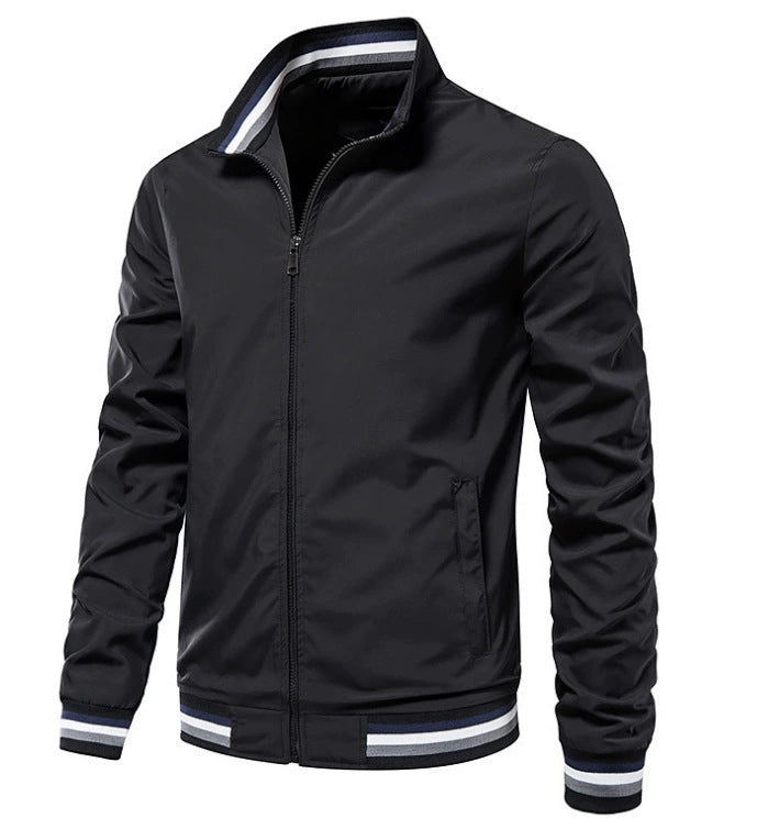 Herren modische Bomberjacke mit elastischen Bündchen Krohn-e