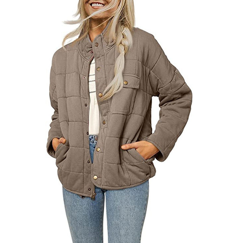 Damen Steppjacke mit dekorativem Knopf Krohn-e