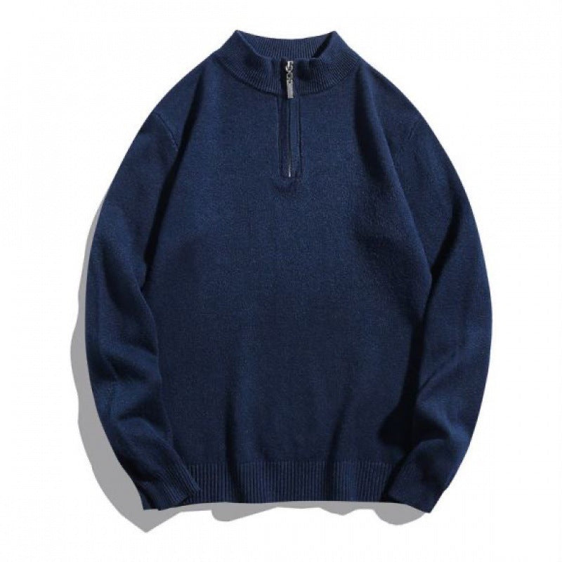 Herren gemütlicher Rollkragenpullover mit Reißverschluss Krohn-e