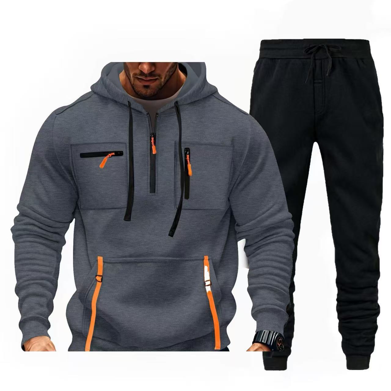 Herren multifunktionaler Kapuzenpullover und Jogginghose Kombination Krohn-e