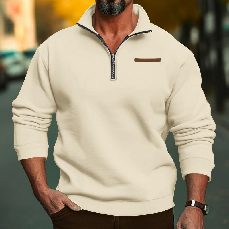 Herren Fleece Sweatshirt mit Reißverschluss Krohn-e