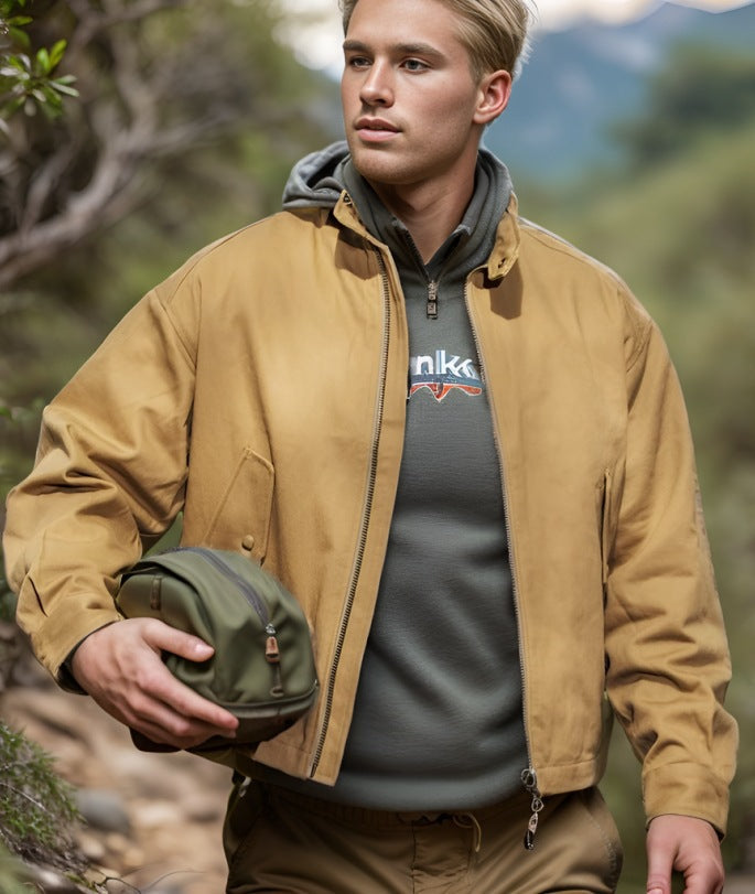 Herren vielseitige Bomberjacke mit praktischen Taschen Krohn-e