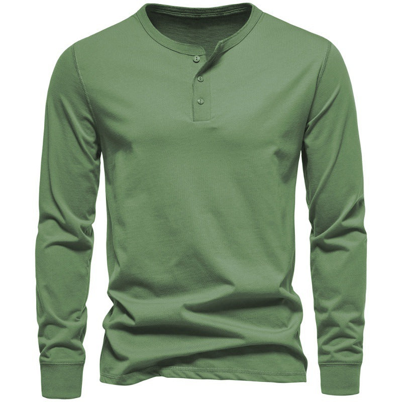 Herren Langarmshirt mit Knopfverschluss und modernem Design Krohn-e