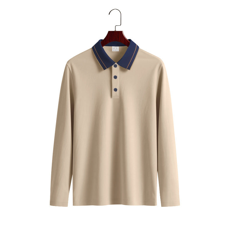 Herren Langarm-Poloshirt aus weichem Baumwollmix mit strukturiertem Kragen Krohn-e