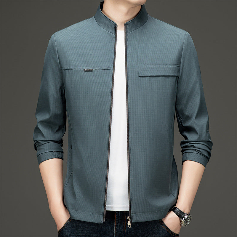 Herren elegante und sportliche Übergangsjacke mit Stehkragen Krohn-e