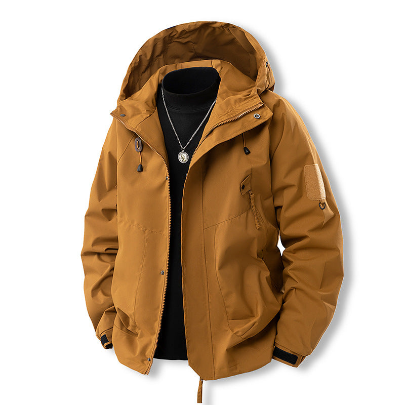 Herren Outdoor- und Freizeitjacke mit verstellbarem Kapuzenkragen und praktischen Taschen Krohn-e