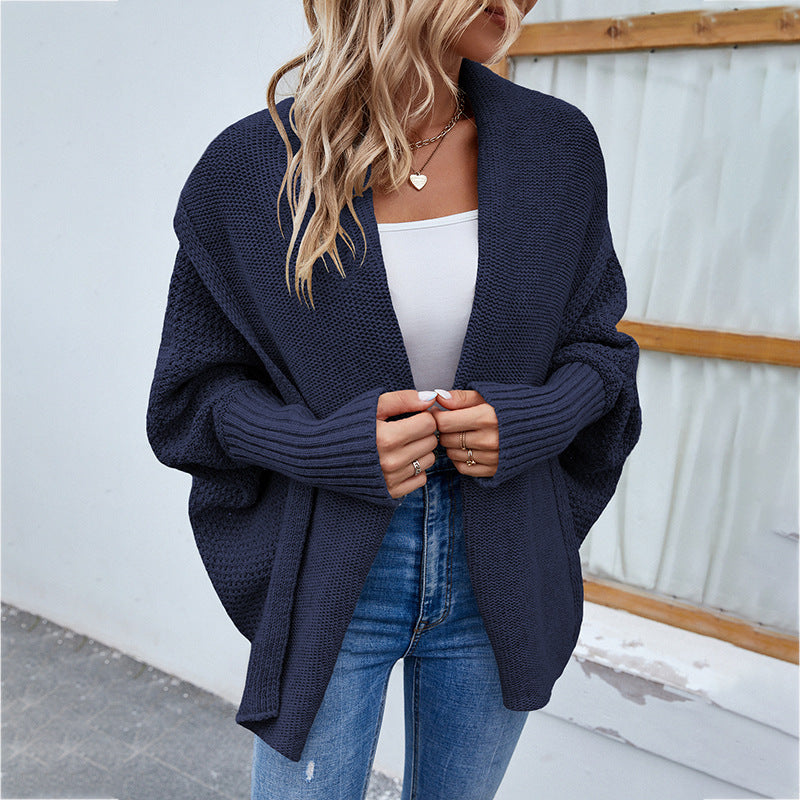 Damen Strickjacke mit offenem Schnitt und voluminösen Ärmeln Krohn-e