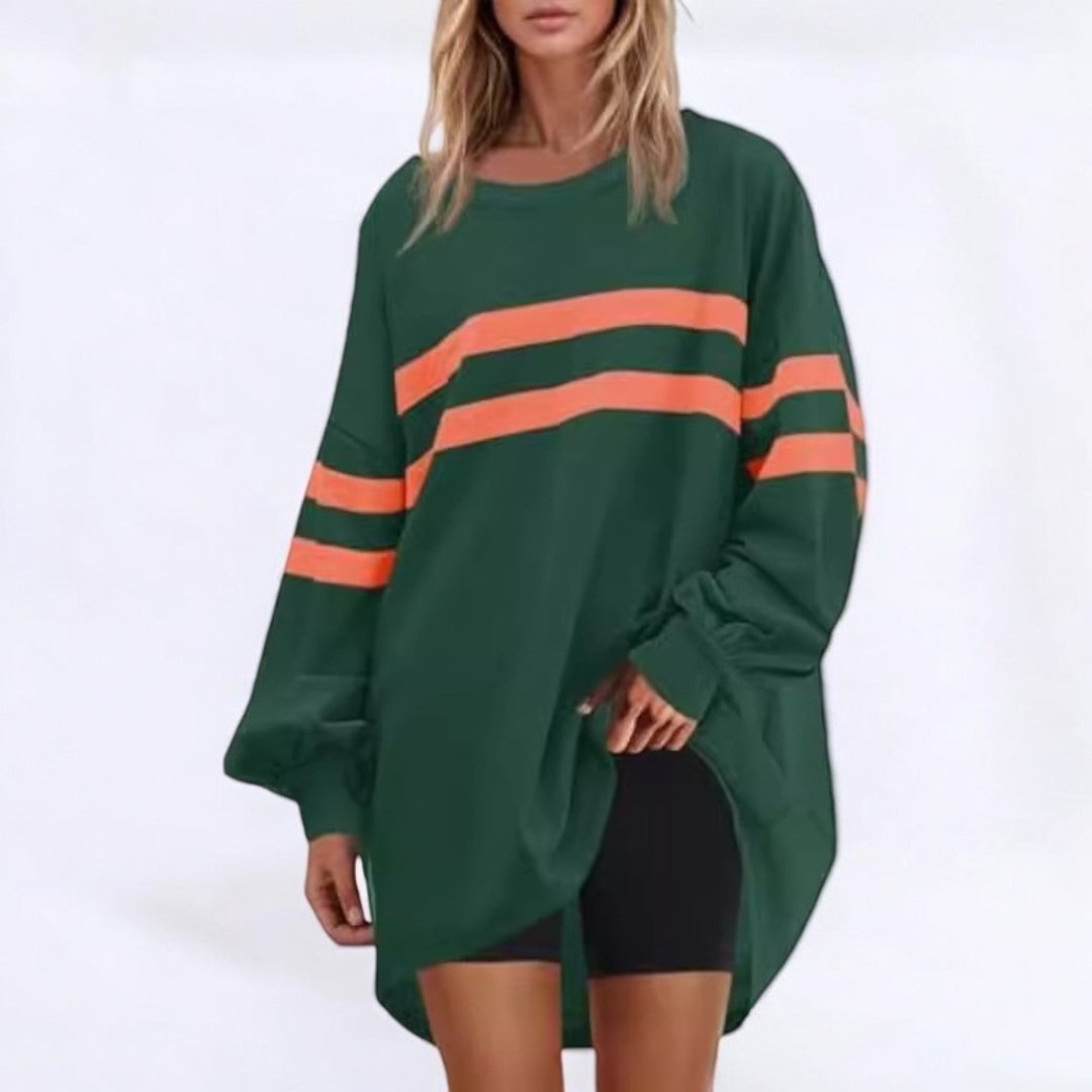 Fudus Oversize-Sweatshirt mit Streifen