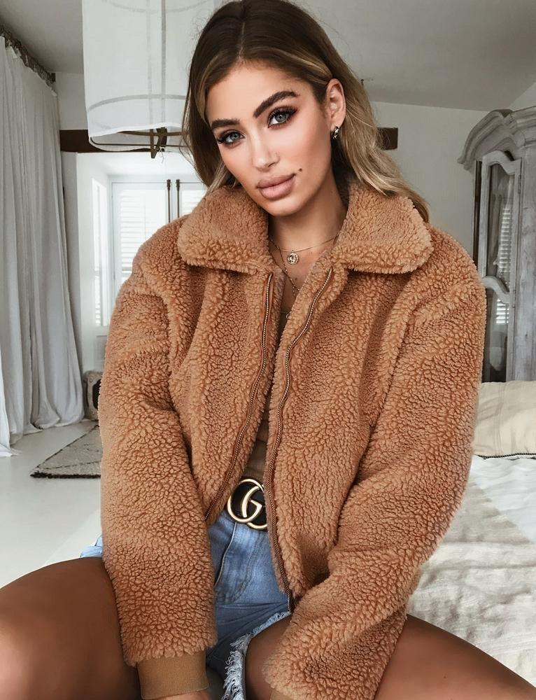 Damen Kuschelige Fleecejacke mit hohem Kragen und elastischen Bündchen Krohn-e