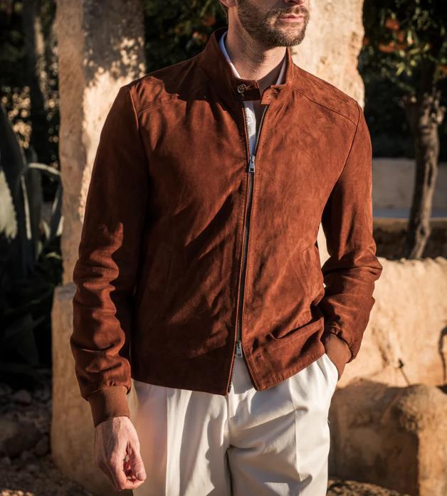 Herren luxuriöse Wildlederjacke Krohn-e