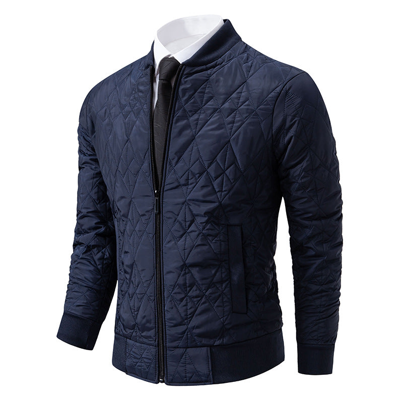 Herren gesteppte Freizeitjacke mit modischem Design und hohem Kragen Krohn-e