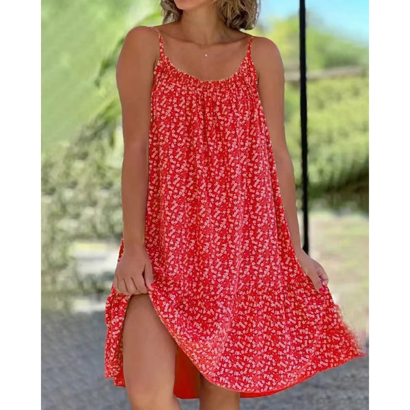 Krohn-e: Elegantes, ausgestelltes Blumen-Slipdress