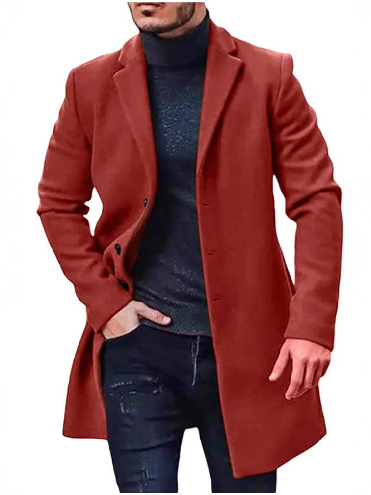 Herren eleganter Wollmantel mit schmalem Schnitt Krohn-e