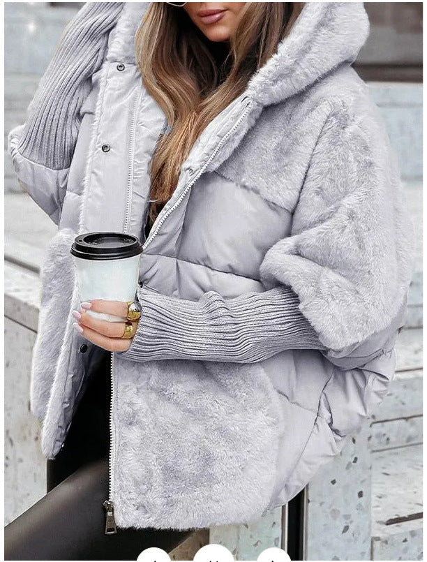 Damen Kuschelige Steppjacke mit abnehmbarer Kapuze und warmem Fleeceeinsatz Krohn-e