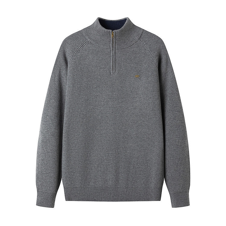 Herren Strickpullover mit halbem Reißverschluss Krohn-e