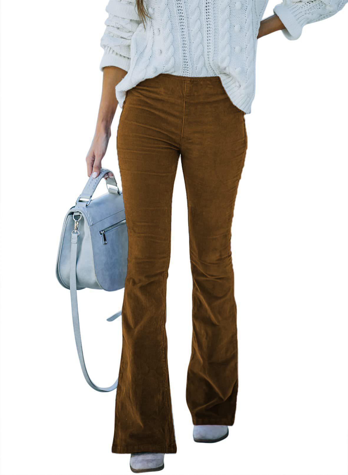 Damen Samt-Flared-Hose Krohn-e